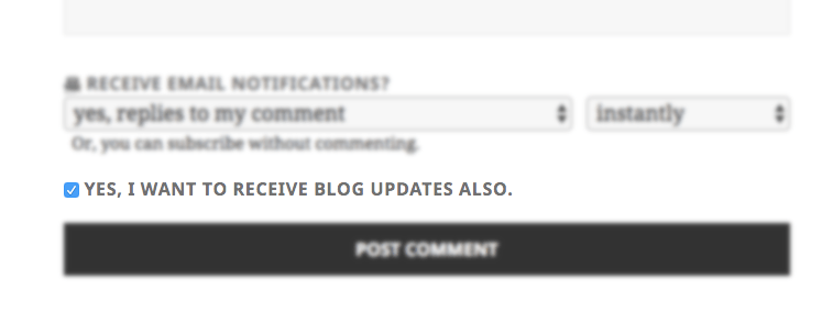 Comment Mail - MailChimp Comment Form Checkbox