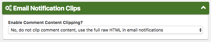 Comment Mail: Email Notification Comment Clipping Disabled